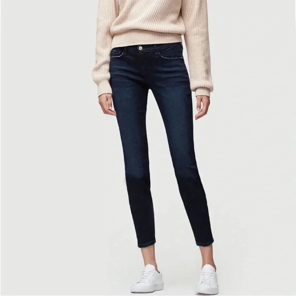 Frame Denim Le Skinny De Jeanne Cropped Jeans in Lauretta Women’s Size 26